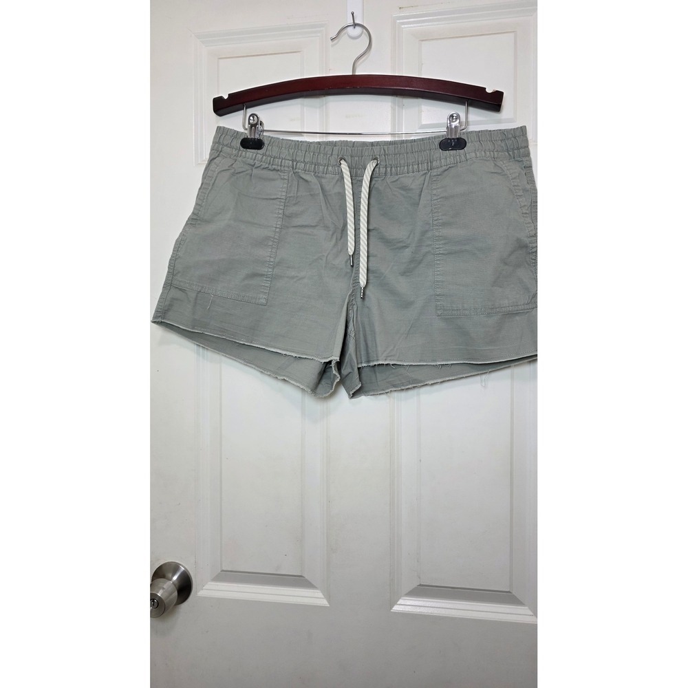 Vuori Ripstop Shorts Womens XX-Large Sage Green Raw Hem Drawstring Beach Vacatio